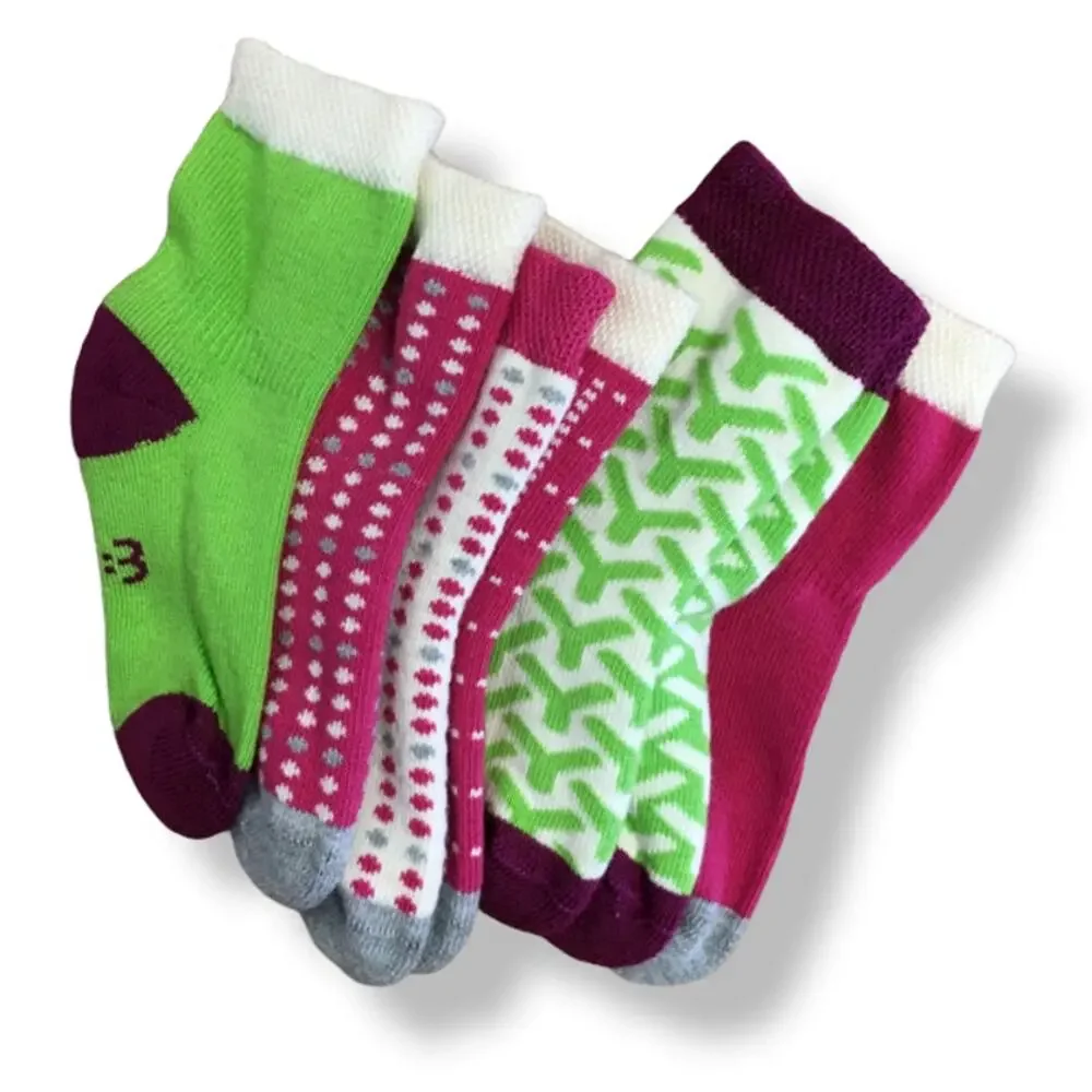 NWOT 12-24 mo Mix & Match Socks Pink Green Gray‎ Set of 7